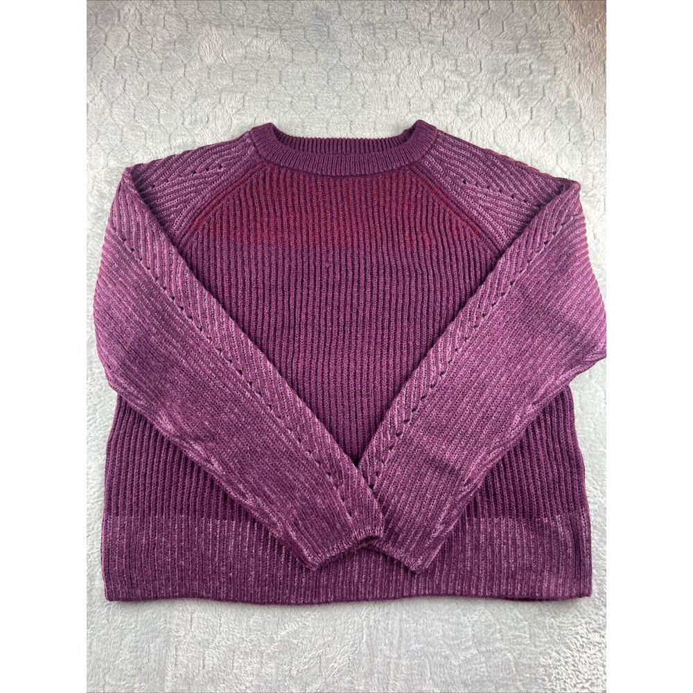 Stitch Fix Love Ellie Maroon Crew Neck Long Sleeve Sweater Women's Size XL